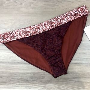 Athleta Batik Mid Rise Bikini Bottom